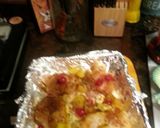 A picture of step 5 of Aloha stuffed chicken.