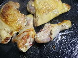Pollo a la crema y verdeo con papas