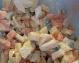 A picture of step 3 of Russian salad.
