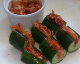 A picture of step 2 of Oi-sobagi with Cucumbers & Kimchi.