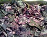 A picture of step 1 of oven roasted cheesy purple cabbage.