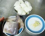 A picture of step 1 of Squid Daikon for Japanese-Style Bentos.