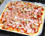 A picture of step 3 of Easy Pizza with Pancake Mix & Tofu.