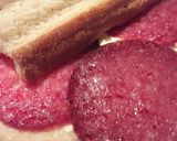 A picture of step 2 of Salami and philadelphia cheese.