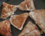 A picture of step 6 of Tortila, lentil samosa.
