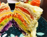 Foto del paso 5 de la receta: Torta sándwich en capas escarchada Sueco smörgåstårta Japonés SMOGUASTORTA🇸🇪🇺🇾🇯🇵スモーガストルタ