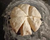 A picture of step 5 of Gozleme / Turkish stuffed flat bread.