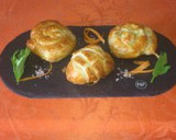 Foto del paso 9 de la receta: Caracolas rellenas de bonito y queso de cabra y pimiento relleno envuelto en hojaldre