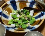 A picture of step 6 of Edamame and Okra with Shio Kombu.