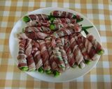 A picture of step 5 of Easy Pork-Wrapped Okra.