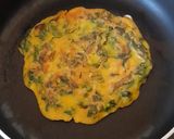 A picture of step 5 of Water Spinach Chilla.