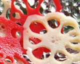 A picture of step 5 of For Osechi and Special Occasions: Vibrant Red and White Vinegar-Pickled Lotus Root.