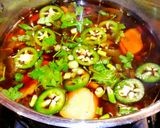 A picture of step 4 of Mike's 3 Pepper Steamed Bun Soup.