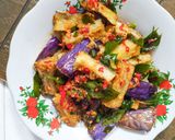 Foto langkah ke 4 dari resep Terong Pedas Daun Kari.