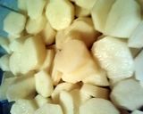 A picture of step 1 of Angel's cheesy potatoes....