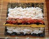 A picture of step 7 of Quick and Easy Kimbap! Korean Style Seaweed Rolls.