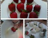 A picture of step 2 of Ladybirds Ghost Strawberries.