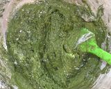 Foto langkah ke 3 dari resep Almond Matcha Brownies.