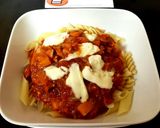 A picture of step 7 of My Chorizo & Smoked Sausage on Pasta. 😍.
