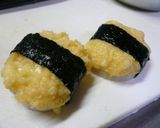 A picture of step 4 of Pan-Fried Cheese Hanpen and Lotus Root with Seaweed.