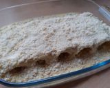 A picture of step 9 of Vickys Apple & Custard Cannelloni Crumble, GF DF EF SF NF.