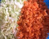 A picture of step 6 of Beef Jollof rice with coleslaw.