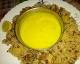 चीकन मसूर पुलाव वीथ अमरुद रायता (Chicken masoor pulav with amrood raita recipe in Hindi) रेसिपी चरण 5 फोटो