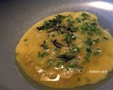 A picture of step 5 of Scallion and Wakame Tamagoyaki.