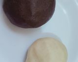 A picture of step 3 of Two tone cookies with chocolate filled inside.