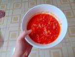 Sốt cà chua ăn kèm rau xà lách bước làm 4 hình