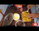 A picture of step 6 of Grilled Toast with fillings of potatoes and paneer.