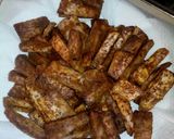 A picture of step 4 of #Baked Nduma chips.