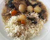 Foto del paso 8 de la receta: Fricandó de Carne de Ternera con Boletus, Cebollitas, Ciruelas y arroz frito