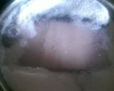 A picture of step 2 of Mandys boiled bacon.