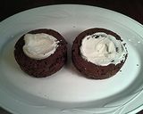 A picture of step 15 of Tiramisu Cream Filled Chocolate Cakes.
