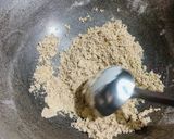 A picture of step 1 of Singhara Sesame Halwa.