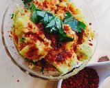 A picture of step 2 of Masala khichu papti ka aata.