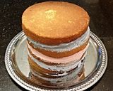 A picture of step 15 of White Butter Cake with Strawberry and Blueberry Whipped Cream.