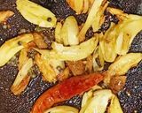 A picture of step 3 of Radish potato brinjal curry in mustard paste.