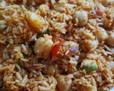 A picture of step 4 of Chole Pulao.