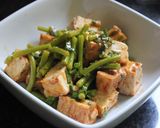 A picture of step 6 of Spicy Garlic Shoots and Atsuage.