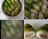 รูปขั้นตอนการทำที่ 4 ของ "Sukiyaki Roll" Steamed Chinese Cabbage Rolls with Minced Pork