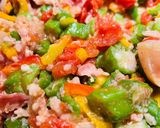 A picture of step 5 of Okra with Bacon 🥓.