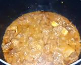 A picture of step 4 of Lauki Gosht.