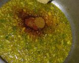 A picture of step 3 of Spinach Brinjal Potato Sabji.