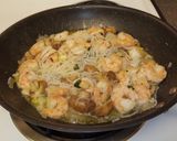 A picture of step 5 of Shrimp Scampi with No Carb Gluten Free Pasta.