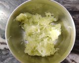 A picture of step 1 of Hung curd cucumber dip.