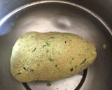 A picture of step 3 of Cabbage muthia.
