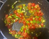 A picture of step 2 of Gujrati Baigan Bharta / Oro / curried Aurbergine.