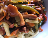 Foto del paso 12 de la receta: Noodles de huevo al estilo oriental, con setas namiko, para vegetarianos